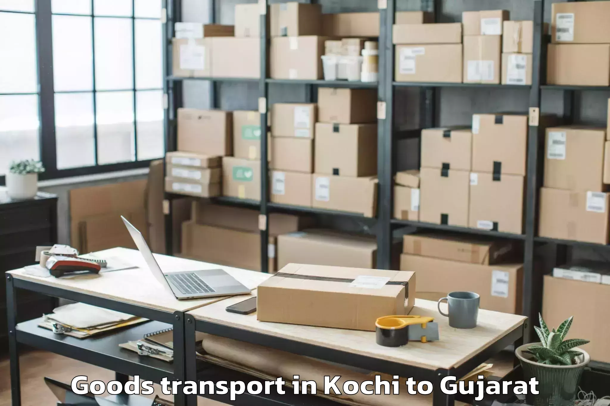 Top Kochi to Shehera Goods Transport Available